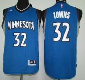 Wholesale Cheap Men\'s Minnesota Timberwolves #32 Karl-Anthony Towns Revolution 30 Swingman 2015 Draft New Blue Jersey