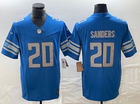 Men\'s Detroit Lions #20 Barry Sanders Blue 2023 F.U.S.E. Vapor Untouchable Limited Football Stitched Jersey