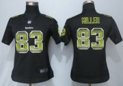 Wholesale Cheap Nike Steelers #83 Heath Miller Black Team Color Women's Stitched NFL Elite Strobe Jersey