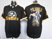 Wholesale Cheap Nike Steelers #43 Troy Polamalu Black Men's NFL Game All Star Fashion Jersey