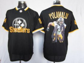 Wholesale Cheap Nike Steelers #43 Troy Polamalu Black Men\'s NFL Game All Star Fashion Jersey