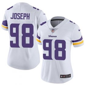Wholesale Cheap Nike Vikings #98 Linval Joseph White Women\'s Stitched NFL Vapor Untouchable Limited Jersey