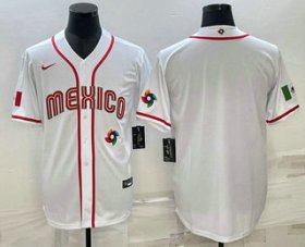 Cheap Men\'s USA Baseball Blank 2023 White World Classic Stitched Jersey
