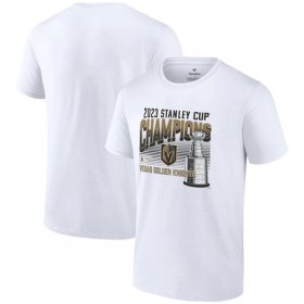Wholesale Cheap Men\'s Vegas Golden Knights White 2023 Stanley Cup Champions T-Shirt