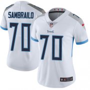 Wholesale Cheap Nike Titans #70 Ty Sambrailo White Women's Stitched NFL Vapor Untouchable Limited Jersey