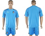 Wholesale Cheap Italy Blank Blue Goalkeeper Soccer Country Jersey