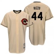 Wholesale Cheap Mitchell And Ness Cubs #44 Anthony Rizzo Cream Throwback Stitched MLB Jersey