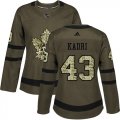 Wholesale Cheap Adidas Maple Leafs #43 Nazem Kadri Green Salute to Service Women's Stitched NHL Jersey