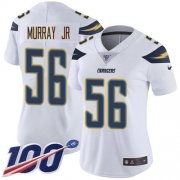 Wholesale Cheap Nike Chargers #56 Kenneth Murray Jr White Women's Stitched NFL 100th Season Vapor Untouchable Limited Jersey