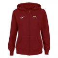 Wholesale Cheap Nike San Diego Chargers Ladies Tailgater Full Zip Hoodie Red