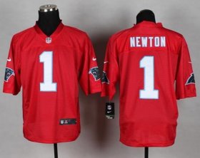 Wholesale Cheap Nike Panthers #1 Cam Newton Red Men\'s Stitched NFL Elite QB Practice Jersey