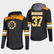 Wholesale Cheap Bruins #37 Patrice Bergeron Black 2018 Pullover Platinum Hoodie