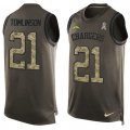 Wholesale Cheap Nike Chargers #21 LaDainian Tomlinson Green Men's Stitched NFL Limited Salute To Service Tank Top Jersey
