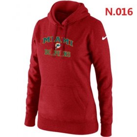 Wholesale Cheap Women\'s Nike Miami Dolphins Heart & Soul Pullover Hoodie Red