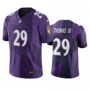 Wholesale Cheap Baltimore Ravens #29 Earl Thomas III Purple Vapor Limited City Edition NFL Jersey