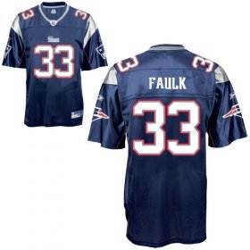 Wholesale Cheap Patriots #33 Kevin Faulk Blue Stitched NFL Jersey