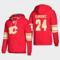 Wholesale Cheap Calgary Flames #24 Travis Hamonic Red adidas Lace-Up Pullover Hoodie