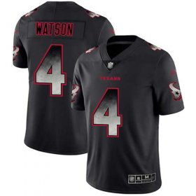Wholesale Cheap Nike Texans #4 Deshaun Watson Black Men\'s Stitched NFL Vapor Untouchable Limited Smoke Fashion Jersey