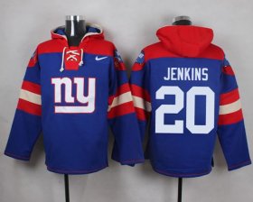 Wholesale Cheap Nike Giants #20 Janoris Jenkins Royal Blue Player Pullover NFL Hoodie