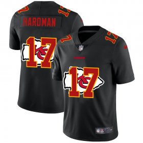Wholesale Cheap Kansas City Chiefs #17 Mecole Hardman Men\'s Nike Team Logo Dual Overlap Limited NFL Jersey Black
