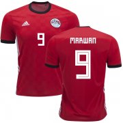 Wholesale Cheap Egypt #9 Marwan Red Home Soccer Country Jersey