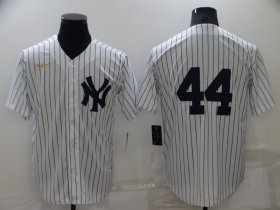 Wholesale Cheap Men\'s New York Yankees #44 Reggie Jackson No Name White Throwback Stitched MLB Cool Base Nike Jersey