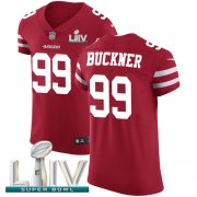 Wholesale Cheap Nike 49ers #99 DeForest Buckner Red Super Bowl LIV 2020 Team Color Men's Stitched NFL Vapor Untouchable Elite Jersey