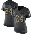 Wholesale Cheap Nike Falcons #24 A.J. Terrell Black Women's Stitched NFL Limited 2016 Salute to Service Jersey