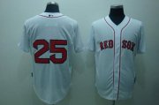 Wholesale Cheap Red Sox #25 Mike Lowell Stitched White MLB Jersey