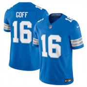 Cheap Men's Detroit Lions #16 Jared Goff Blue 2024 F.U.S.E. Vapor Limited Stitched Jersey
