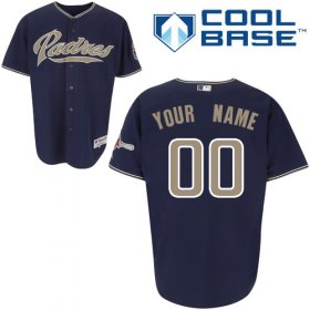 Wholesale Cheap Padres Customized Authentic Blue Cool Base MLB Jersey (S-3XL)