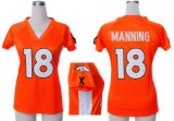 Wholesale Cheap Nike Broncos #18 Peyton Manning Orange Team Color Draft Him Name & Number Top Women's Stitched NFL Elite Jersey