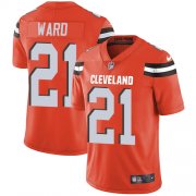 Wholesale Cheap Nike Browns #21 Denzel Ward Orange Alternate Men's Stitched NFL Vapor Untouchable Limited Jersey
