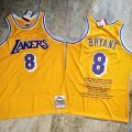 Wholesale Cheap Men's Los Angeles Lakers #8 Kobe Bryant Yellow 1996-97 Hardwood Classics Soul AU Throwback Jersey