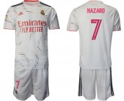 Wholesale Cheap Men 2021-2022 Club Real Madrid home white 7 Adidas Soccer Jerseys