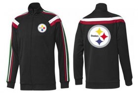 Wholesale Cheap NFL Pittsburgh Steelers Team Logo Jacket Black_2