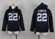 Wholesale Cheap Nike Cowboys #22 Emmitt Smith Navy Blue Youth Player NFL Hoodie