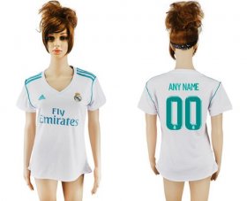 Wholesale Cheap Women\'s Real Madrid Personalized Home Soccer Club Jersey