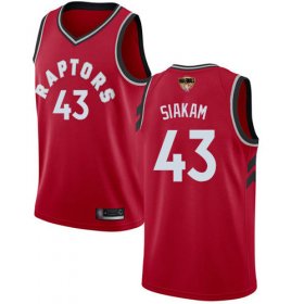 Wholesale Cheap Raptors #43 Pascal Siakam Red 2019 Finals Bound Basketball Swingman Icon Edition Jersey