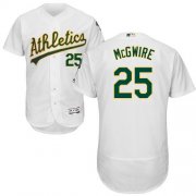 Wholesale Cheap Athletics #25 Mark McGwire White Flexbase Authentic Collection Stitched MLB Jersey