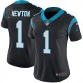 Wholesale Cheap Nike Panthers #1 Cam Newton Black Team Color Women's Stitched NFL Vapor Untouchable Limited Jersey