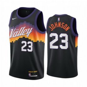 Wholesale Cheap Men\'s Phoenix Suns #23 Cameron Johnson Black Swingman 2021 City Edition Jersey