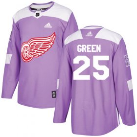 Wholesale Cheap Adidas Red Wings #25 Mike Green Purple Authentic Fights Cancer Stitched Youth NHL Jersey