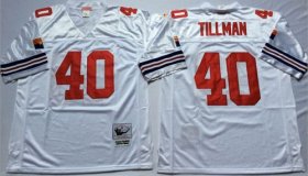 Wholesale Cheap Mitchell And Ness Cardinals #40 Pat Tillman White Throwback Stitched NFL Jersey