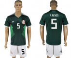 Wholesale Cheap Mexico #5 A.Reyes Green Home Soccer Country Jersey