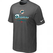 Wholesale Cheap Nike Miami Dolphins Critical Victory NFL T-Shirt Dark Grey