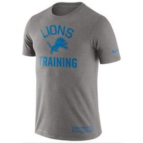 Wholesale Cheap Men\'s Detroit Lions Nike Heathered Gray Training Performance T-Shirt