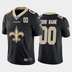 Wholesale Cheap New Orleans Saints Custom Black Men\'s Nike Big Team Logo Player Vapor Limited NFL Jersey