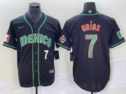 Wholesale Cheap Men's Mexico Baseball #7 Julio Urias Number 2023 Black World Classic Stitched Jersey3