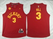 Wholesale Cheap Men's Indiana Pacers #3 George Hill Revolution 30 Swingman 2015-16 Retro Red Jersey